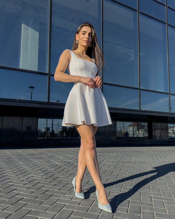 Short elegant white dress